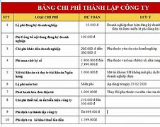 Chi Phí Thành Lập Doanh Nghiệp Tư Nhân