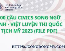 Cùng Học Tiếng Anh Thi Quốc Tịch Mỹ 2023 Online